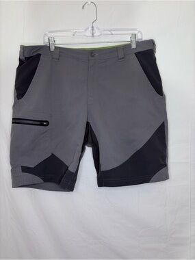REI Grey and Black Hybrid Performance Shorts